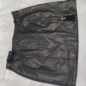 Free People Faux Leather mini skirt size 10